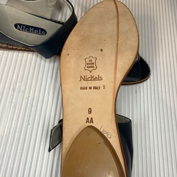 Nickels leather Sandals Made in Italy size 9AA - Picture 6 of 9
